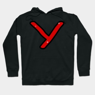 Letter Y. Name with letter Y. Personalized gift. Abbreviation. Abbreviation. Lettering Hoodie